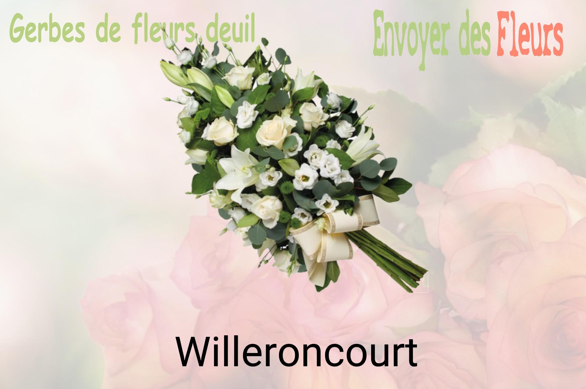 Gerbe de fleurs de deuil livrée à Willeroncourt